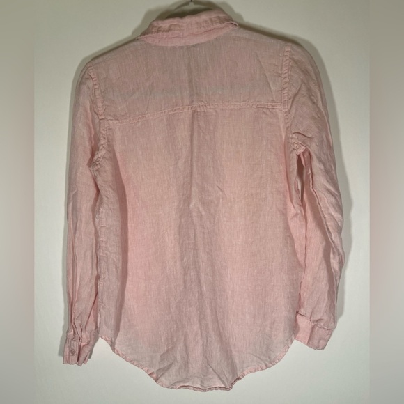 Calypso St. Barth light pink linen button-up lightweight shirt S beach old money - Picture 3 of 9